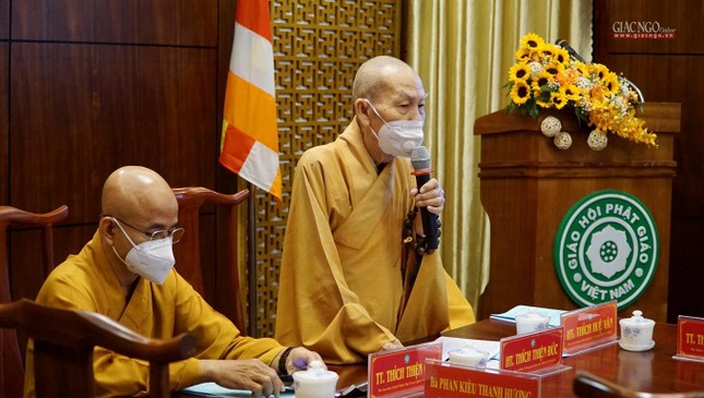 Hòa thượng Thích Thiện Đức ban đạo từ tại hội nghị Hòa thượng Thích Thiện Đức ban đạo từ tại hội nghị