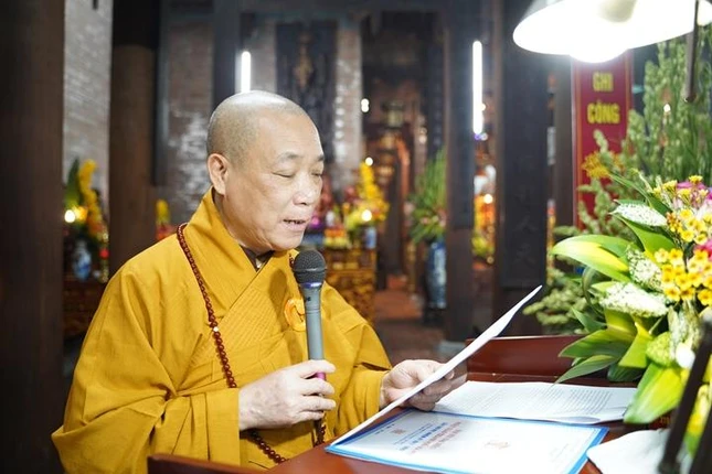 Hòa thượng Thích Bảo Nghiêm đã đọc văn tưởng niệm