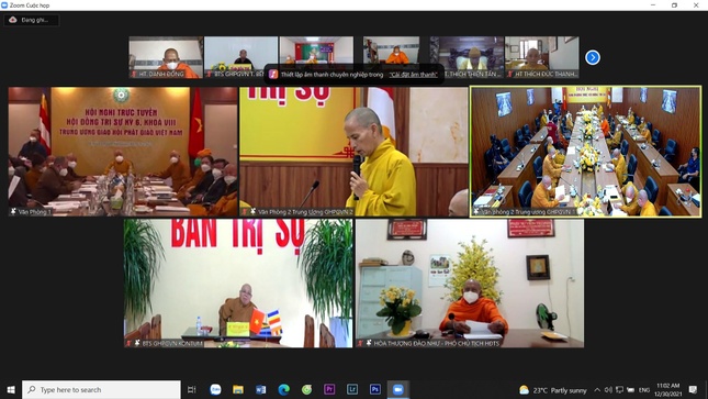 Đây là Hội nghị trực tuyến lần đầu tiên của Ban Thường trực Hội đồng Trị sự