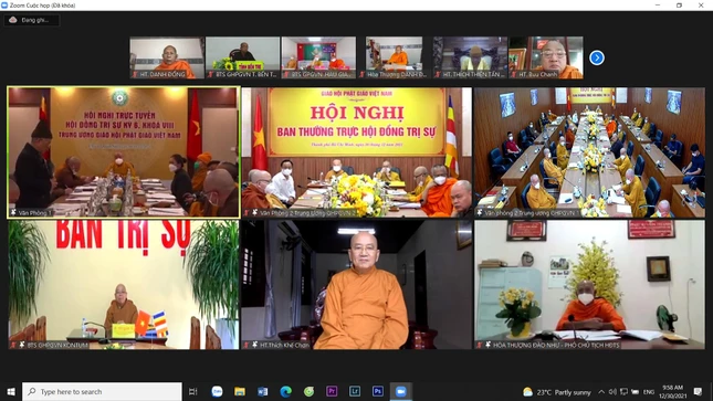 Hòa thượng Thích Thanh Quyết, Phó Chủ tịch Hội đồng Trị sự phát biểu ý kiến tại đầu cầu Hà Nội Hòa thượng Thích Thanh Quyết, Phó Chủ tịch Hội đồng Trị sự phát biểu ý kiến tại đầu cầu Hà Nội