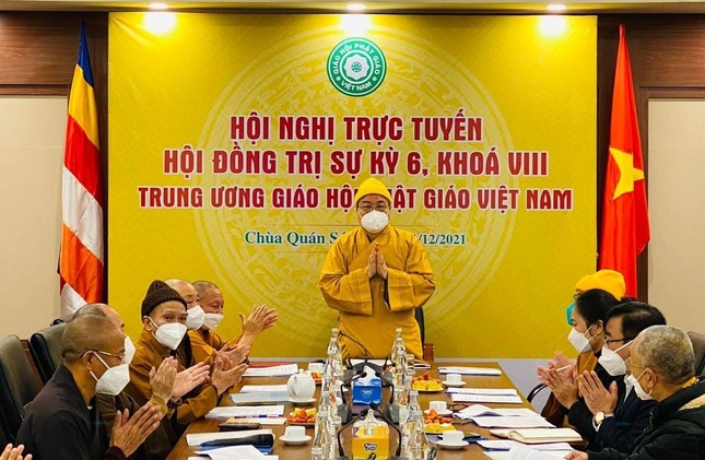 Hòa thượng Thích Thanh Nhiễu chủ trì Hội nghị tại Văn phòng I Trung ương Giáo hội