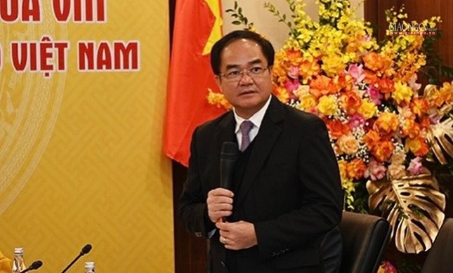 Ông Vũ Chiến Thắng, đại diện cơ quan chức năng phát biểu tại hội nghị tại đầu cầu TP.Hà Nội