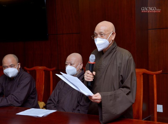 Hòa thượng Thích Minh Thông, Phó ban Chỉ đạo phát biểu ý kiến