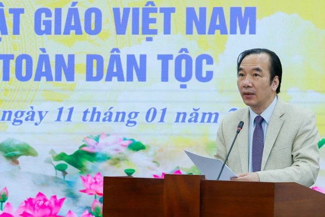 Ông Ngô Sách Thực phát biểu tại hội nghị trực tuyến - Ảnh: M.Ân