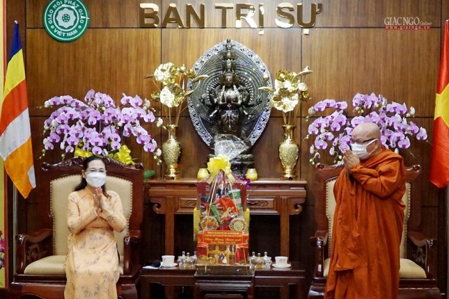 Hòa thượng Thích Thiện Tâm đã trân trọng cảm ơn lãnh đạo Thành ủy