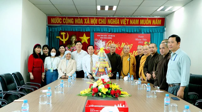 Chúc Tết đến lãnh đạo Ban Tôn giáo tỉnh Bình Dương