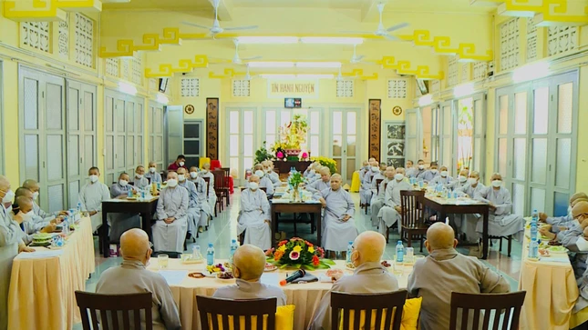 Phân ban Ni giới TP.HCM họp tại chùa Từ Nghiêm - Ảnh: PSO