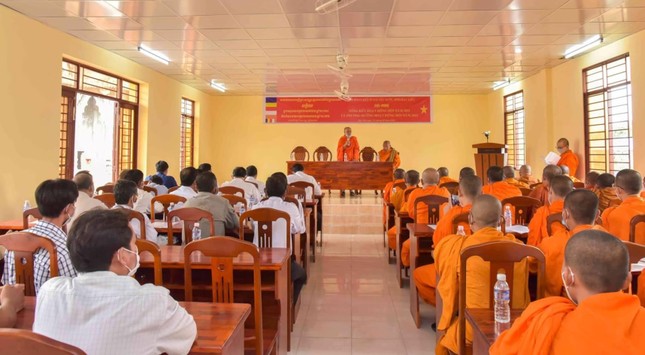 Quang cảnh hội nghị tổng kết Phật sự năm 2021 và triển khai Phật sự năm 2022