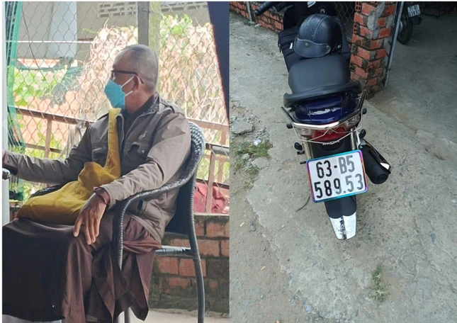 Đối tượng giả danh tu sĩ chùa Viên Minh đến nhà dân quyên góp tài chánh cho Đại giới đàn - Ảnh: Ban TT-TT Phật giáo Bến Tre