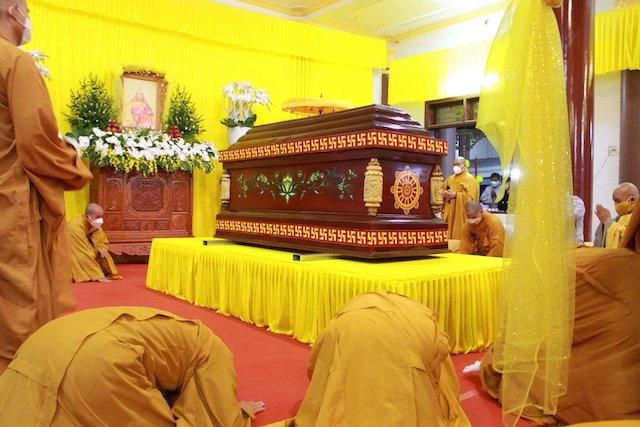 Kim quan Hòa thượng được tôn trí tại tại chùa Thiên An