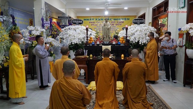 Chư tôn đức Ban Văn hóa đảnh lễ Tam bảo