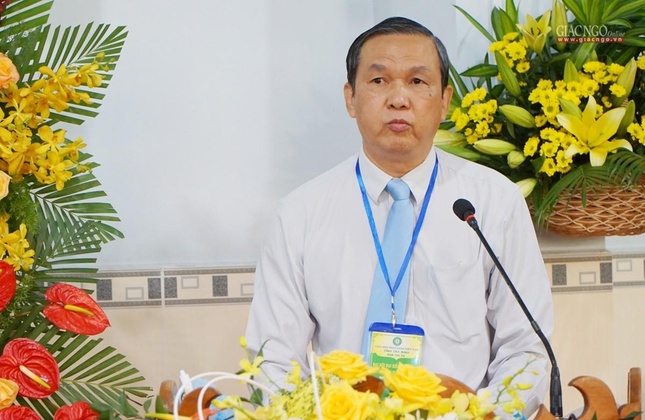 Ông Dương Minh Thắng, Phó Chủ tịch UBND tỉnh phát biểu tại đại hội