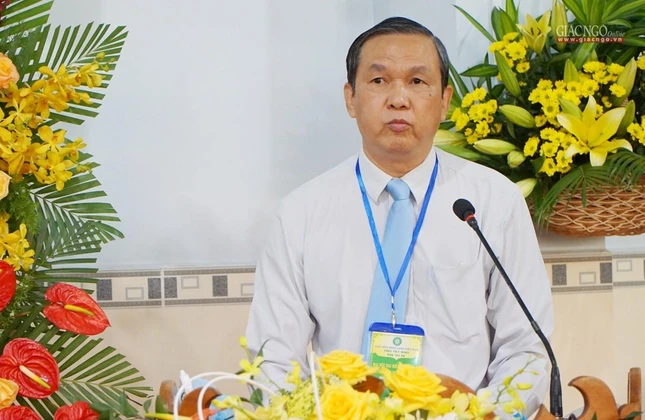 Ông Dương Minh Thắng, Phó Chủ tịch UBND tỉnh phát biểu tại đại hội