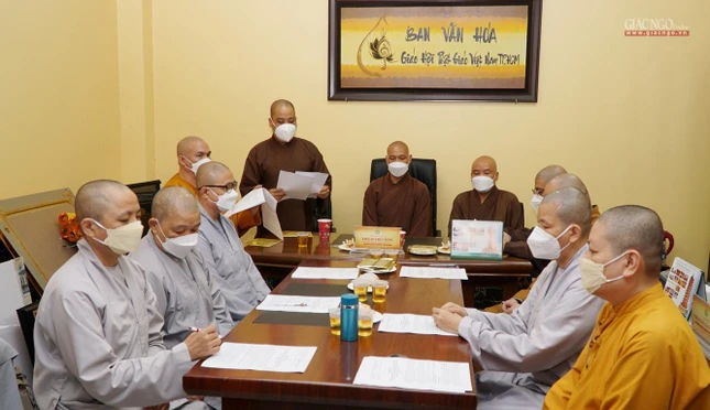 Đại đức Thích Chí Giác Thông, Phó Trưởng ban kiêm Chánh thư ký Ban Văn hóa trình kế hoạch tổ chức triển lãm, văn nghệ