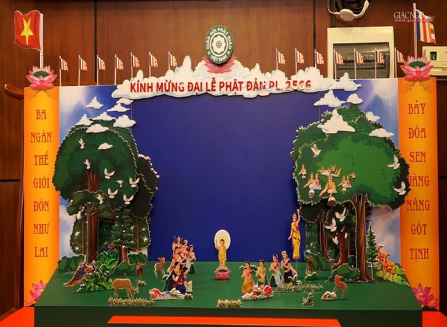 Phối cảnh dự thảo lễ đài Đại lễ Phật đản là vườn Lâm-tỳ-ni 3D
