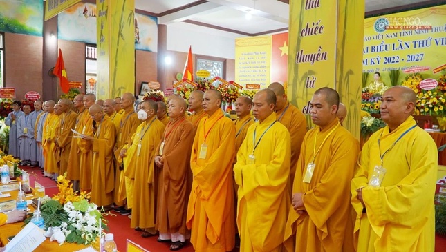 Nhân sự Ban Trị sự GHPGVN tỉnh Ninh Thuận nhiệm kỳ 2022-2027 ra mắt đại hội