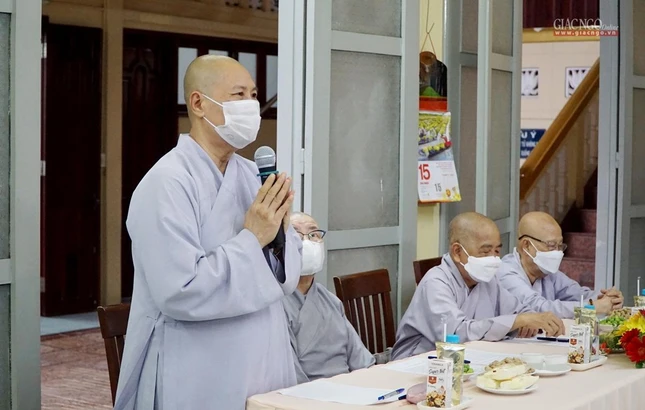 Ni trưởng Thích nữ Như Trí, đại diện Ni giới quận Bình Thạnh