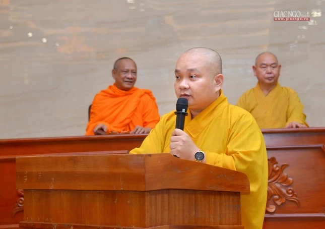 Thượng tọa Thích Trung Nguyện công bố Quyết định số 311/QĐ-HĐTS của Hội đồng Trị sự GHPGVN về chuẩn y thành phần nhân sự Ban Trị sự GHPGVN TP.HCM nhiệm kỳ X (2022-2027)