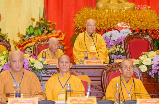 Hòa thượng Thích Thiện Nhơn, Chủ tịch Hội đồng Trị sự phát biểu chỉ đạo