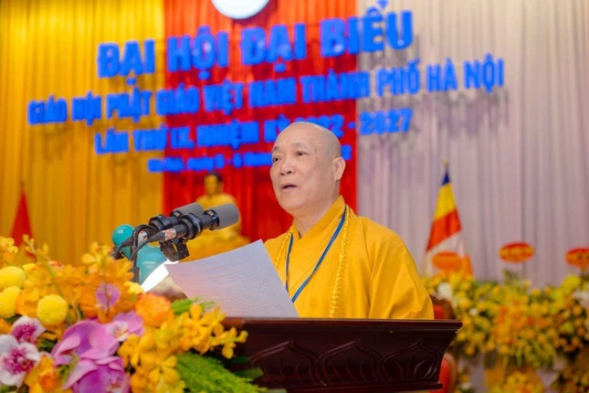 Hòa thượng Thích Bảo Nghiêm phát biểu khai mạc đại hội