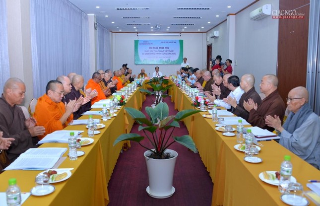 Quang cảnh hội thảo "GHPGVN 40 năm đồng hành cùng hành cùng dân tộc"