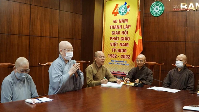 Ni trưởng Thích nữ Như Xuân cảm ơn chư tôn đức, chư Ni đã hỗ trợ trong thời gian Ni trưởng đảm nhiệm Phó Trưởng Thường trực Phân ban Ni giới TP.HCM