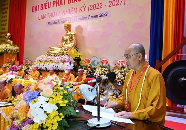 Thượng tọa Thích Đức Nguyên phát biểu khai mạc