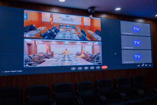 Ban Tổ chức Đại hội họp trực tuyến kết nối hai Văn phòng Trung ương GHPGVN