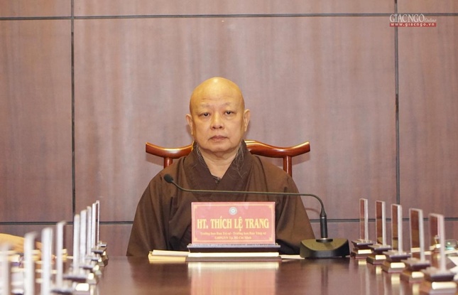 Hòa thượng Thích Lệ Trang chủ trì buổi họp Ban Thường trực