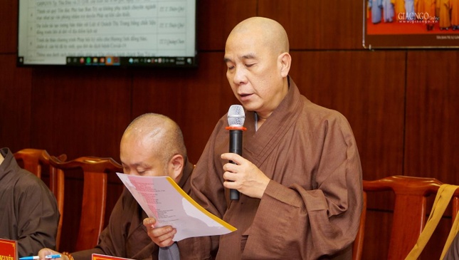 Thượng tọa Thích Quảng Chơn, Trưởng ban Nghi lễ trình dự kiến chương trình đại lễ kỳ siêu