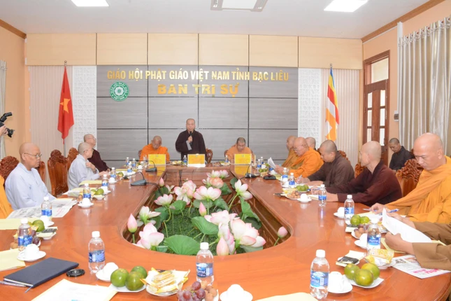 Buổi họp thường kỳ của Ban Thường trực Ban Trị sự Phật giáo tỉnh Bạc Liêu