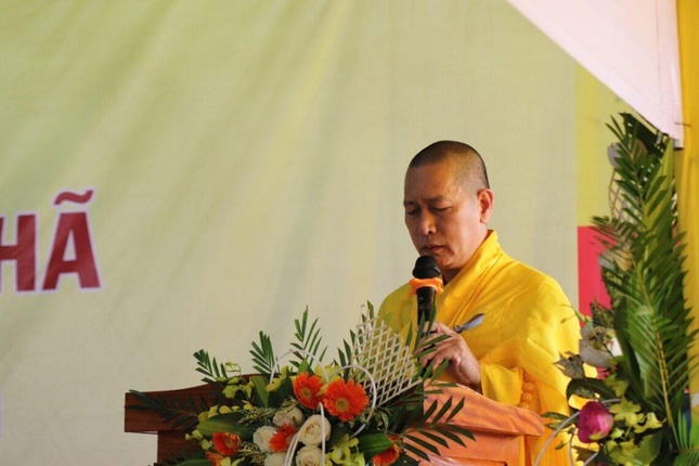 Đại đức Thích Từ Nguyện, Trưởng ban Trị sự GHPGVN huyện Hải Lăng, Trưởng ban Tổ chức phát biểu khai mạc