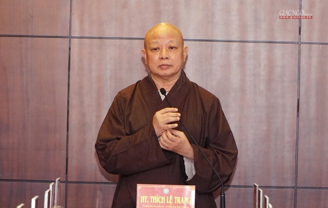 Hòa thượng Thích Lệ Trang chủ trì phiên họp Ban Thường trực Ban Trị sự