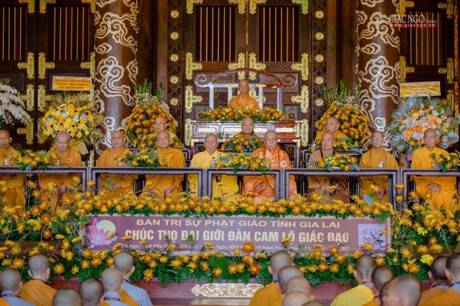 Đức Quyền Pháp chủ GHPGVN chứng minh, cùng chư tôn giáo phẩm Hội đồng Chứng minh, Hội đồng Trị sự GHPGVN