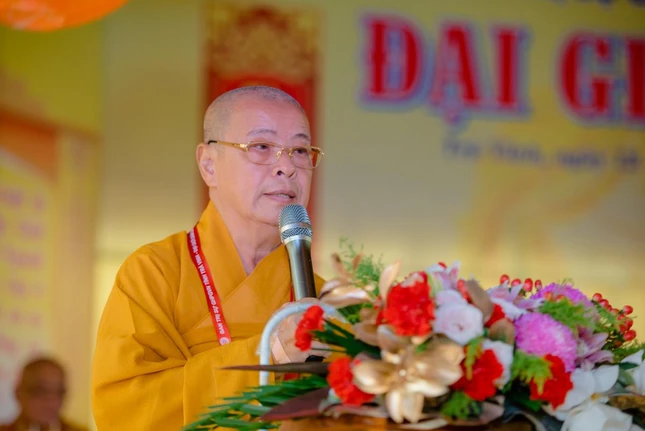 Hòa thượng Thích Trí Minh phát biểu khai mạc