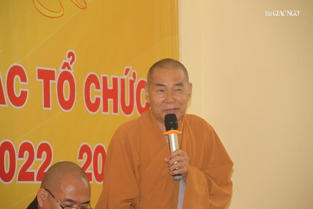 Hòa thượng Thích Như Thị, Phó ban Thường trực Ban Trị sự GHPGVN tỉnh phát biểu