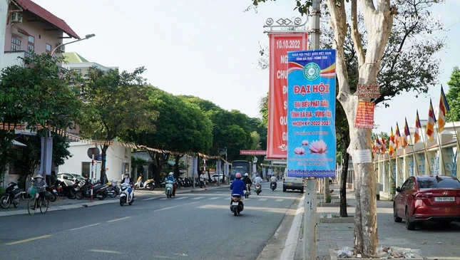 Cờ, pano trang trí chào mừng Đại hội đại biểu Phật giáo tỉnh Bà Rịa - Vũng Tàu Cờ, pano trang trí chào mừng Đại hội đại biểu Phật giáo tỉnh Bà Rịa - Vũng Tàu