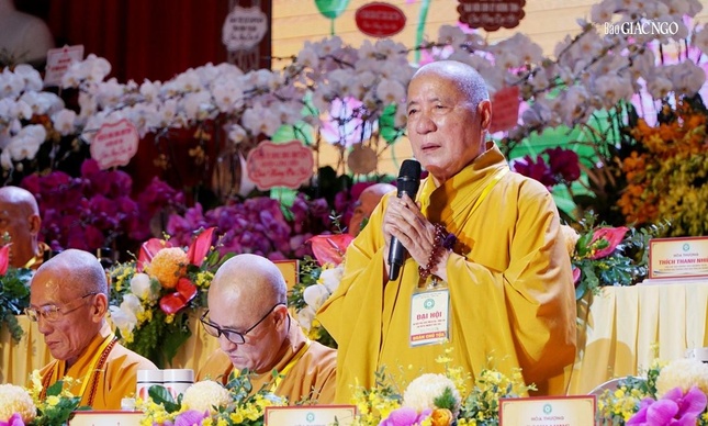 Hòa thượng Thích Quảng Hiển phát biểu khai mạc Hòa thượng Thích Quảng Hiển phát biểu khai mạc