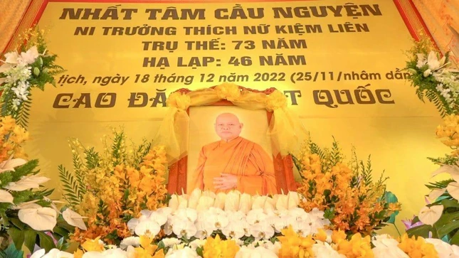 Di ảnh Ni trưởng Thích nữ Kiệm Liên tại tịnh xá Ngọc Chương