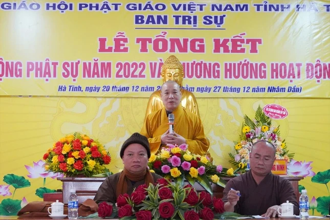 Hòa thượng Thích Bảo Nghiêm phát biểu đúc kết hội nghị