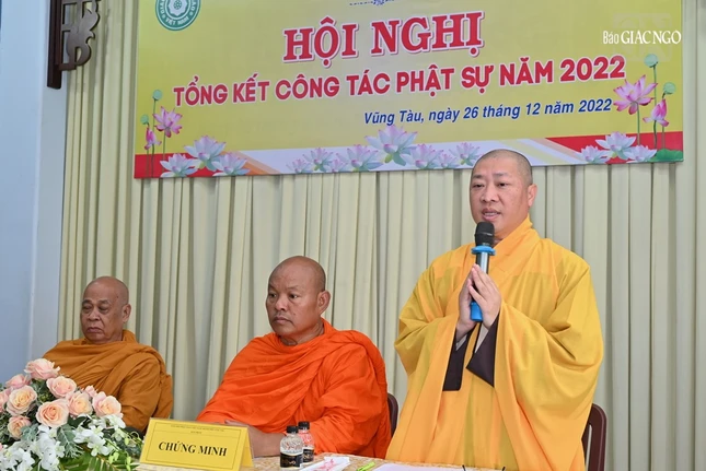 Thượng tọa Thích Thiện Thuận đã có phát biểu chỉ đạo