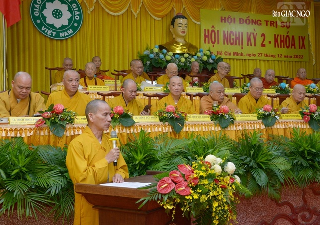 Hòa thượng Thích Thiện Thống, Phó Chủ tịch Hội đồng Trị sự trình Quy chế Ban Thường trực Hội đồng Trị sự nhiệm kỳ IX (2022-2027)