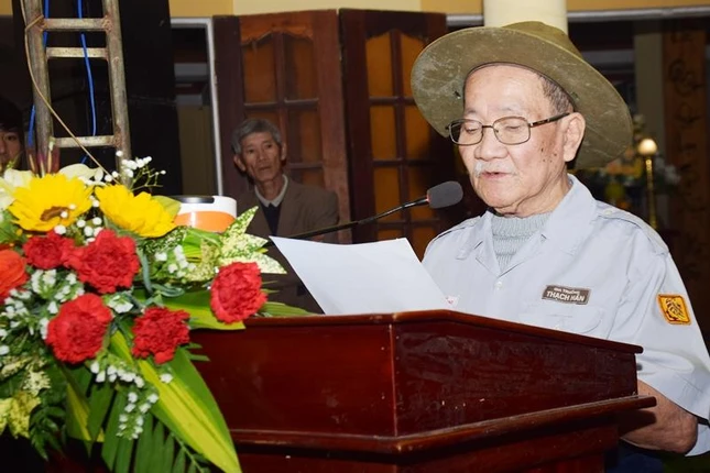 Huynh trưởng cấp Tấn Tâm Tưởng Nguyễn Thường phát biểu khai mạc Huynh trưởng cấp Tấn Tâm Tưởng Nguyễn Thường phát biểu khai mạc