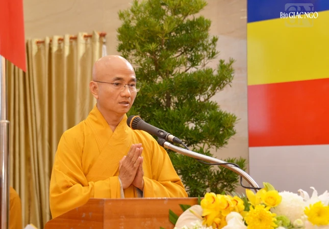 Thượng tọa Thích Thiện Quý trình phương hướng hoạt động Phật sự năm 2023 Thượng tọa Thích Thiện Quý trình phương hướng hoạt động Phật sự năm 2023