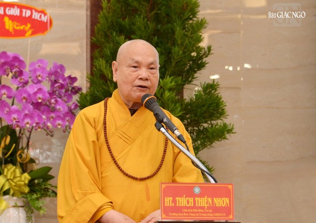 Hòa thượng Thích Thiện Nhơn phát biểu chỉ đạo