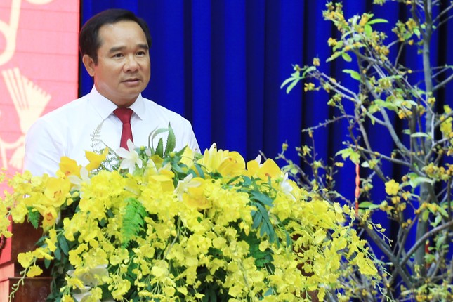 Bí thư Tỉnh ủy, Chủ tịch HĐND tỉnh Nguyễn Văn Được phát biểu chúc mừng