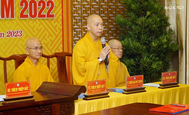 Thượng tọa Thích Quang Thạnh phát biểu khai mạc