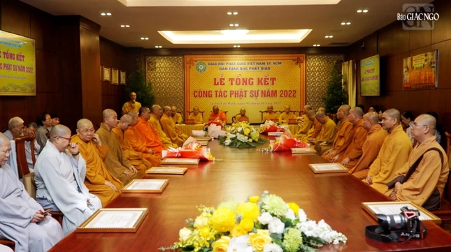 Hội nghị tổng kết Phật sự năm 2022, đề ra phương hướng Phật sự năm 2023 của Ban Giáo dục Phật giáo TP.HCM