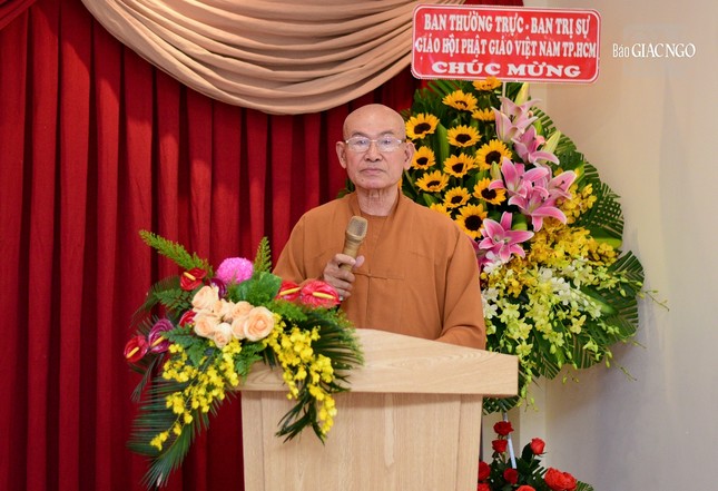 Hòa thượng Thích Tâm Viên báo cáo hoạt động năm 2022