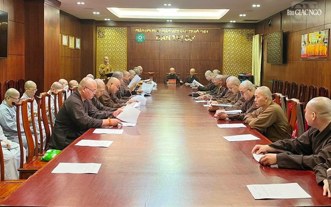 Quang cảnh buổi họp của Ban Hoằng pháp TP.HCM - Ảnh: Tâm Hoa